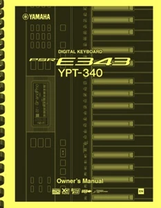 Yamaha PSR-E343 YPT-340 Keyboard OWNER'S MANUAL - Picture 1 of 3