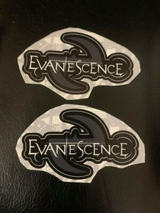 Lot (2) Evanescence 1 1/2" x 2 1/2" Band Stickers Black White Fast Ship!