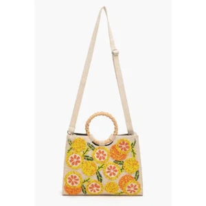 America & Beyond Orange Beaded Shoulder Bag - Picture 1 of 5