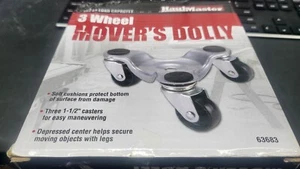 Haul-Master Pro 3 Wheel Steel Mover's Dolly 132 lb Capacity New - Picture 1 of 3
