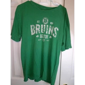 Vintage Boston Bruins T-Shirt NHL Hockey Graphic Old Time Hockey Green Men's L - Picture 1 of 3