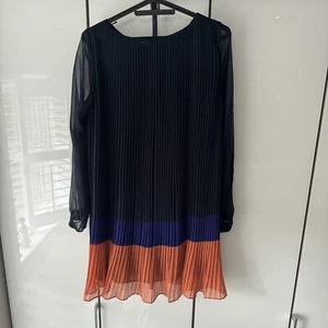 French Connection Multicoloured Pleated Dress Size 12 - Picture 1 of 8