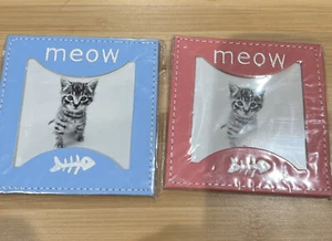 Marcos de fotos de gato rosa y azul "Meow" - Imagen 1 de 1