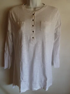 Ralph Lauren Chaps White Top T-shirt Designer 100% Genuine New S With Pockets - Picture 1 of 24