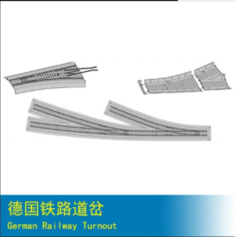 hobbyboss 82909  1/72 German Railway Turnout model kit - Image 1 of 1