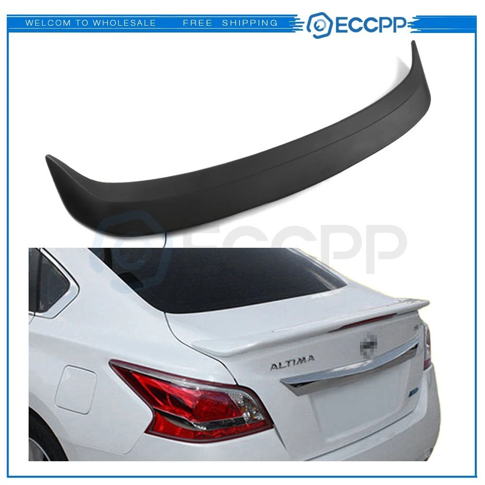For 2013-2015 Nissan Altima Sedan Black Trunk Spoiler Wing ABS Plastic Foto 1 de 4