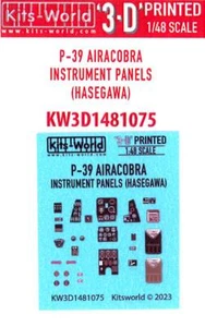 Bausätze World Decals 1/48 3D COCKPIT INSTRUMENT PANEL BELL P-39 AIRACOBRA Hasegawa - Bild 1 von 2