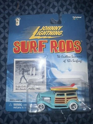 Johnny Lightning Surf Rods Da Surf Woody White Wheels (CHASE) - Image 1 of 3