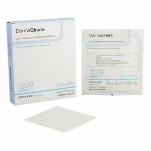DermaGinate Alginate Dressing 4-1/4 X 4-1/4'' Sterile 10 per Box - Picture 1 of 5