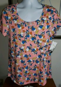 NWT Lularoe Walt Disney Classic T L Donald Duck Pink Large L Lg Shirt Top - Picture 1 of 3