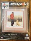 Dimensions Counted Cross Stitch Kit Man's Best Friend #35169 12"x12” Sealed