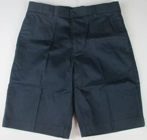 LANDS END Classic Navy School Uniform Plain Front Chino Shorts Boys 10 NEW - Picture 1 of 5