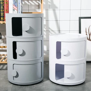 MultiTier Towel Corner End Table Bedside Table Drawer Storage Cabinet Shelf Unit - Picture 1 of 56