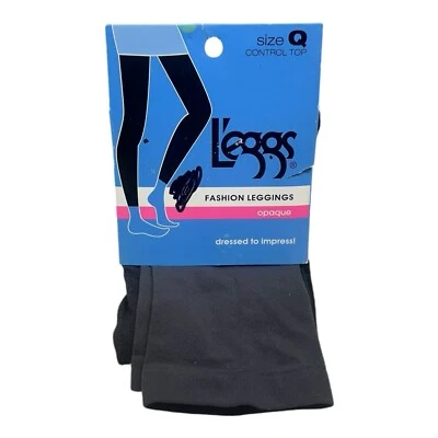 Leggings vintage moda sem pés tamanho Q cinza opaco controle top - Imagem 1 de 2