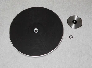 GARRARD TURNTABLE MODEL 62 42M METAL RUBBER PLATTER CENTER RING & PIN CLIP EX! - Picture 1 of 2