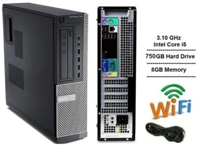 On Sale Fast Dell Optiplex HDMI i5 3.10 GHz 8GB Memory RAM 750GB HDD Windows 10 - Image 1 of 4
