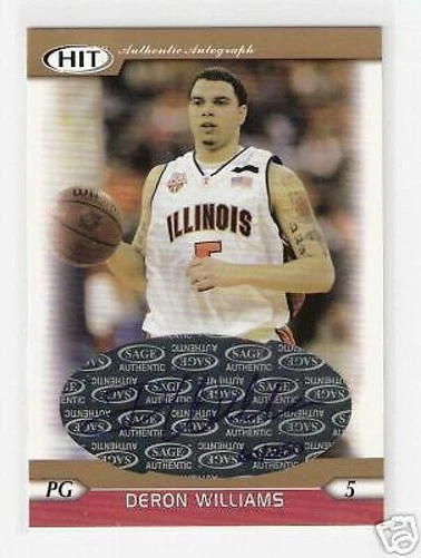 05-06 SAGE HIT - DERON WILLIAMS - AUTÓGRAFO DE NOVATO - #60/250 Foto 1 de 1