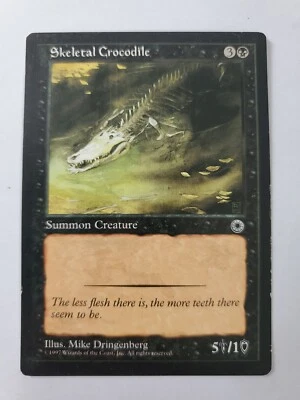 MTG Magic The Gathering Card Skeletal Crocodile Summon Creature Black Portal  - Image 1 of 2