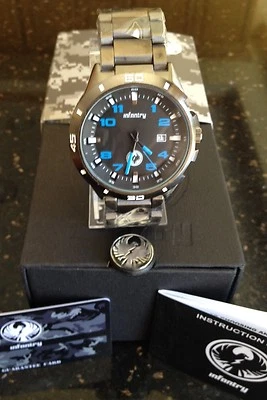 Infantry Officer IN-010 Military Quartz Gunmetal Blk Stainless Steel Case & Band - image 1 of 4