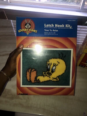 Набор крючков для защелки Cason Tweety Bird Looney Tunes 15 X 20 дюймов LT0040 США новые из старых запасов детское рукоделие - Изображение 1 из 4