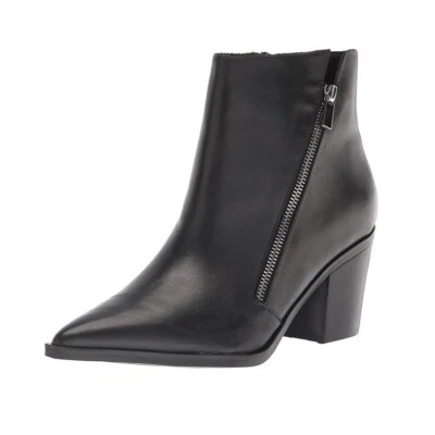 Botines Nine West para mujer 8 M de cuero negro con cremallera de tacón alto nuevos en caja GB9 Foto 1 de 4