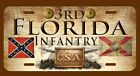 3rd Florida Infantry American Civil War themed license Plate/Tag