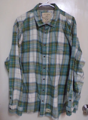 N25 LIFE IS GOOD SIMPLE HOMBRE MULTI CUADROS MANGA LARGA 100% ALGODÓN TALLA XL Foto 1 de 4