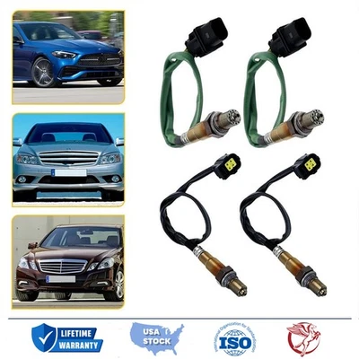 Sensor de oxígeno O2 aguas arriba y aguas abajo 4 piezas para Mercedes-Benz ML350 C300 S550 GLK350 Foto 1 de 4