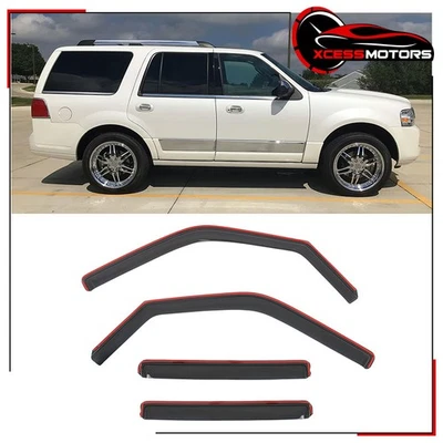 Se adapta a Ford Expedition Lincoln Navigator 97-17 viseras de ventana en canal protector de ventilación Foto 1 de 4