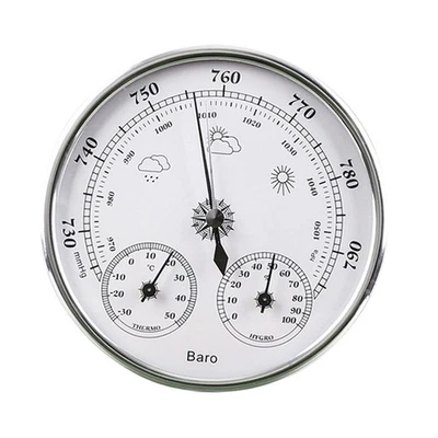 3 in 1 Barometer Indoor Outdoor Wall Decor Easy Read Compact Weather Station - Image 1 of 4
