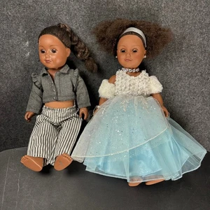 Mein Leben als 18 Zoll Puppen braune Haare brünette Augen Menge 2 mit Outfits - Bild 1 von 11