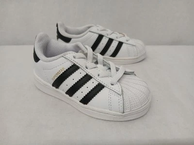Adidas Originales Niño Pequeño Superstar El Bebé Zapatos Elástico Encaje FU7717 Blanco Talla 6K Foto 1 de 4