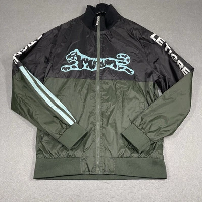 Chaqueta cortavientos Le Tigre para hombre grande negra verde ligera bloque de color activo Foto 1 de 4