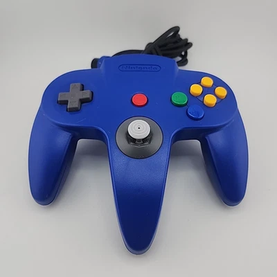 Nintendo 64 Blue Controller NUS-005 Official N64 OEM Tested - Image 1 of 4