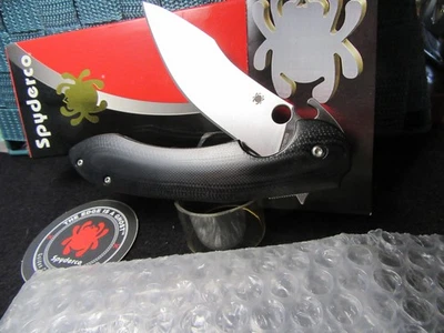 Aleta Tropen Spyderco descontinuada. C237GP negro pulido G-10. Excelente Foto 1 de 4