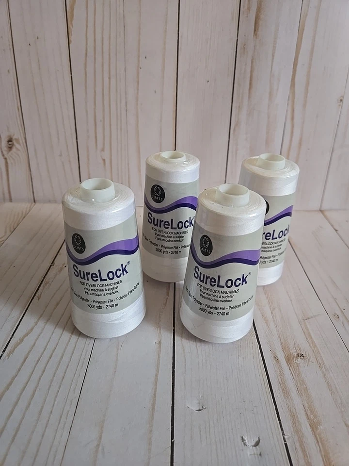 Coats Surelock Overlock Thread 3 000yd-white 6110 0400