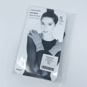 American Apparel Black Knit Gloves NWT OS - Picture 1 of 2