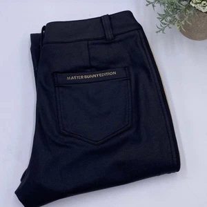 Master Bunny Edition Track Pants Leggings Tuxedo Stripe Spell Out Black Size 0 - Picture 1 of 18