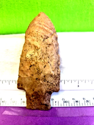 Artefacto Hermoso Piedra Punta de Tallo Mo. Foto 1 de 4