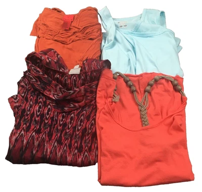 Lote de 4 blusas femininas Converse L8TER Columbia & Cristina sem mangas tamanho G - Imagem 1 de 4