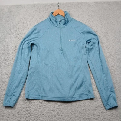 Columbia Pullover Mujer Grande Azul Omni-Mecha Cuarto Cremallera Senderismo Exterior Top Foto 1 de 4