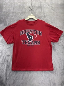 NFL Team Apparel Houston Texans Football Short Sleeve T-shirt Adult XL Red - Picture 1 of 20