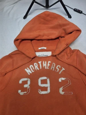 Abercrombie & Fitch Hoodie Mens Medium Orange Muscle Northeast 392 A&Fitch Logo - Image 1 of 4