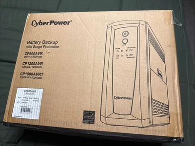 CyberPower CP900AVR UPS Backup with AVR Surge Protection 900VA 560W 10 Outlets - Image 1 of 4