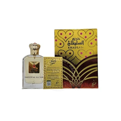 Perfume aceite concentrado dorado Khadlaj Hareem Al Sultan 2,5 oz spray para mujeres Foto 1 de 4