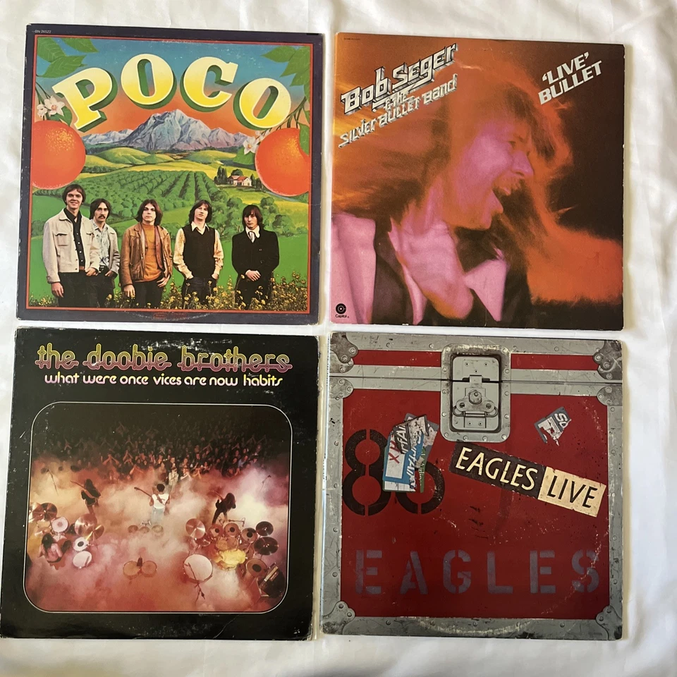 CLASSIC ROCK Vinyl LOT: Doobie Brothers, Seger, Poco, Eagles VINTAGE LP's - Image 1 of 4