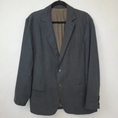 Blazer All Saints Para Hombre Grande Bremen Cuarenta Algodón Carbón Abrigo Deportivo 2 Botones Foto 1 de 4