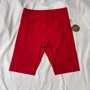 Cali Sport Pantaloncini Donna Vero Rosso Biker Leggings Compressione Abbigliamento Attivo Taglia L - Foto 1 di 7