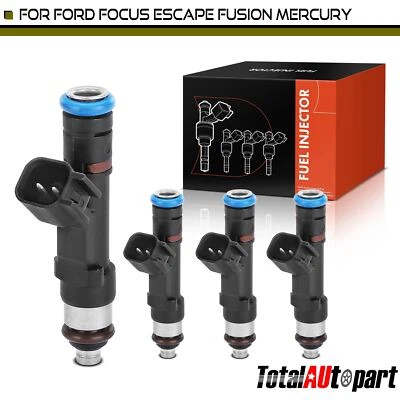 4x Inyector de combustible para Ford Escape 2007-2008 Focus Fusion Ranger Mercury L4 2,3 L Foto 1 de 4