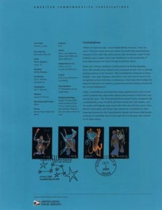#0525 37c Constellations Stamps #3945-48 Souvenir Page - Picture 1 of 1